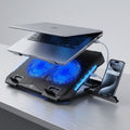 Base Refrigerante Ergonómica Dual Pro | Soporte para Laptop hasta 18" + Holder para Celular